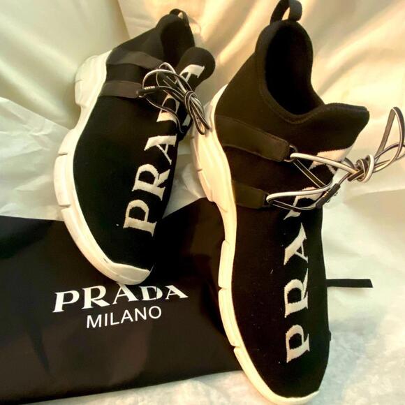 Prada Milano Two Tone Lace Up Sneakers, Men’s Size 9 - Picture 2 of 14